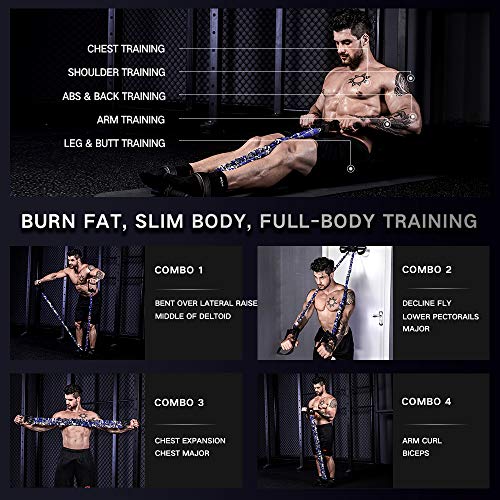 INNSTAR-Pedal-Resistance-Band-4-Models-Multifunction-Pull-Rope-Fitness-Equipment-Upgraded-3-Bands-Natural-Latex-Full-Body-Workout-for-ABS-Waist-Arm-Chest-Stretching-Slimming