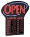 Newon LED Lighted Business"Open" Sign, Electronic Programmable Business Hours Sign with Flashing Effects, 23.4" x 20.4", Red/Black (6093) primary