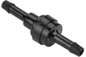 Non Return One Way Check Valve, 1/8" 3/16" 1/4" One Way Non Return Inline Check Valve for Fuel Gas Liquid Air(1/4")