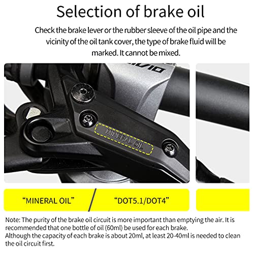 YAKAMOZ Hydraulic Bike Brake Bleed Kit Bicycle Disc Brake Mineral Oil