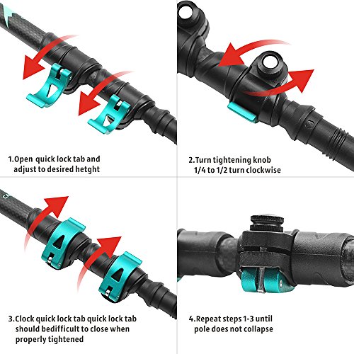 image for Hitorhike 3K Carbon Fiber Trekking Poles – Ultra Strong, Collapsible