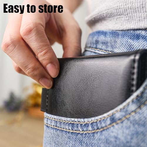 Koogel 11PCS Mini Pocket Notepad Holder Set, Pocket Notepad Flip Notepad with Pen Leather Pocket Notebook for Office School Business Travel Meetings