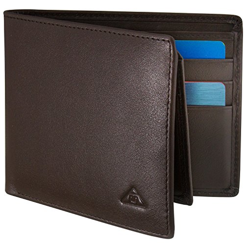Motion Trend Men's RFID Wallet - Leather RFID Blocking Wallet, Brown