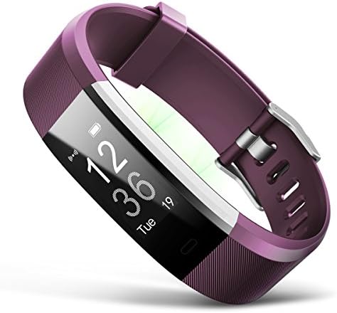 YANXH Fitness Tracker,Heart Rate Intelligent Bracelet With Movement Pedometer Sleep Monitor Intelligent Remind Life Waterproof , purple