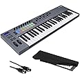 Novation FLkey 49-Key USB MIDI Keyboard Controller for FL Studio Bundle with Kaces Stretchy Keyboard Dust Cover and Hosa Mid-310 Midi cable 10'