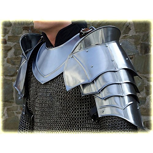 Steel Warrior Pauldron Medieval Shoulder Armor Set - Image 8