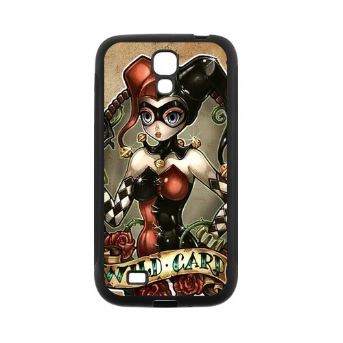 LeonardCustom Protective Hard Rubber Coated Cell Cover Case for Samsung Galaxy S4, Batman Joker and Harley Quinn -LCS4U707