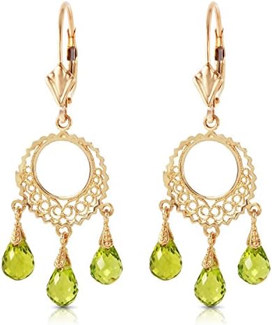 ALARRI 3.75 CTW 14K Solid Gold Funfare Peridot Earrings