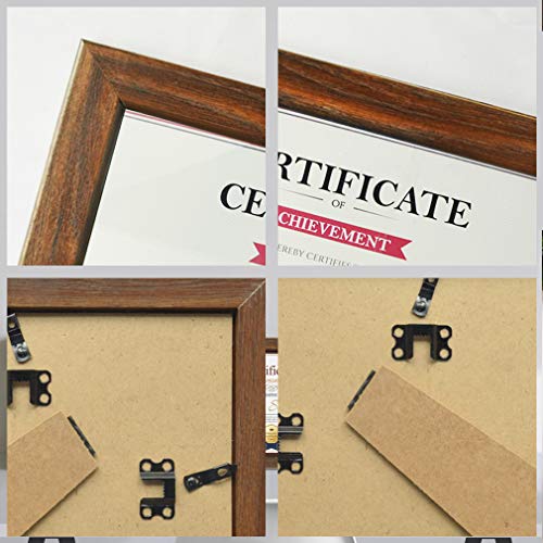 FrameWorks 2-Pack Wooden Document Frames - 8.5x11 Inch, Tempered Glass, Black Matte, Hanging Or Standing