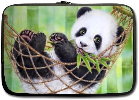 Low Cost 17 Inch Double-sided,No Straps 100% Water Resistant Neoprene Panda In The Swing Laptop Sleeve