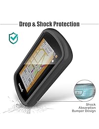 TUSITA - Funda con protector de pantalla para Garmin Edge Explore GPS (silicona), color negro