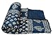 Vihaan Impex Indian Jaipuri Quilt with Authentic Handblock Print Cotton Filling Double Bed Size Quilt
