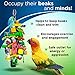 SunGrow Bird Chew Toy, Attractive and Colorful Wooden Blocks and Ropes, Boredom Buster, Exercise Tool, Perfect for Cockatiel, Budgie, Indian Ringneck, Senegal Parrot and Other Birdiesthumb 2