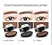 Natural Eyebrow Stamp in Seconds Stamper Powder Waterproof Long-lasting Brown Easy Press Shapes (Light Brown)