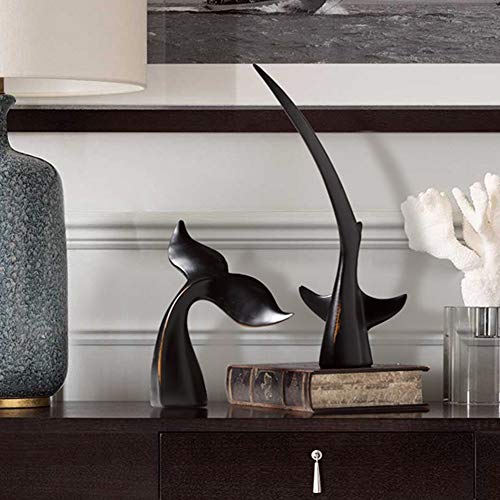 MQW European-Style Living Room Tabletop Decoration Retro Creative Animal Shape Home Soft Furnishings Fishtail Resin Crafts 3 Pieces Delicate and Beautiful - Thumbnail 5