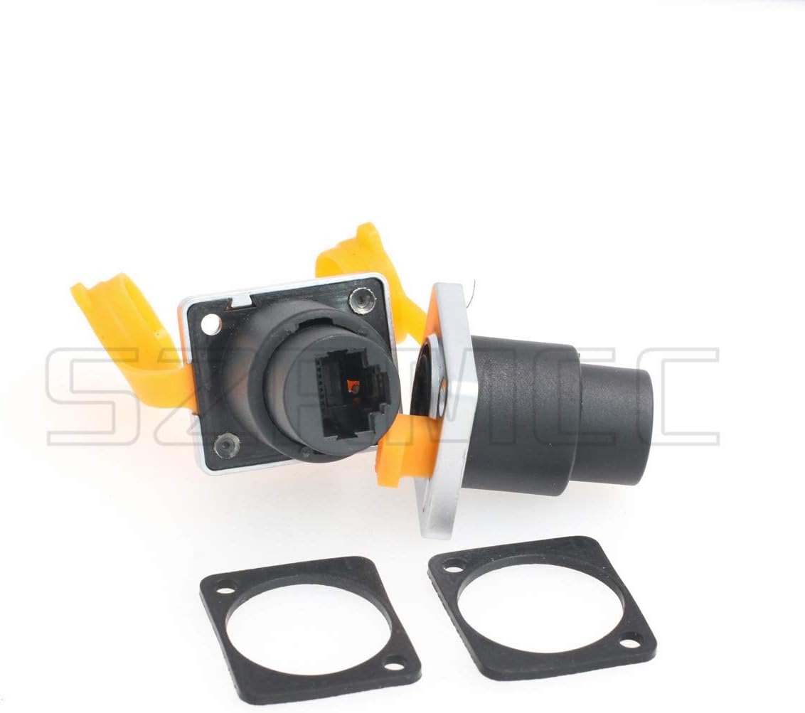 SZRMCC RJ45 Panel Mount Connector Cat5e RJ45 Ethernet Female LAN Module Bulkhead Panel Mount Coupler IP65 Waterproof Connector Socket with DustCap - Image 5