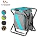 Wacces Multi-Purpose Backpack Chair/ Stool with Cooler Bag for Hiking/Fishing/Camping/Picnicking without Backrest - Gray-Blue