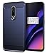 C&U OnePlus 7 Pro Case,UCC Shock Resistant Brushed Flexible Soft TPU Bumper Cover Phone Protective and Carbon Fiber Design for OnePlus 7 Pro(Blue)