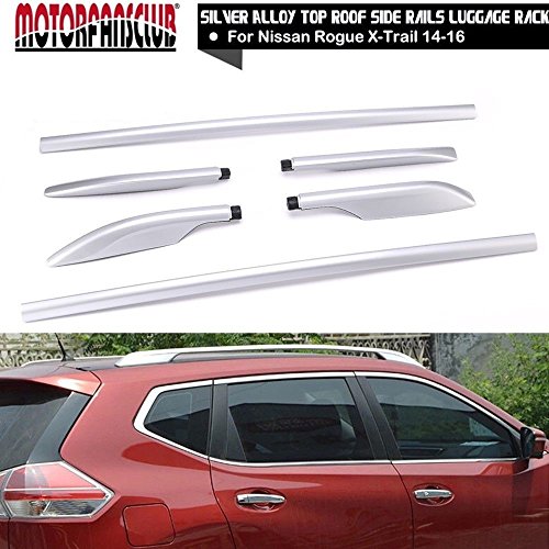 Top Roof Rack Decoration Rails Side Bars For Nissan Rogue X-Trail 2014-2017 2016