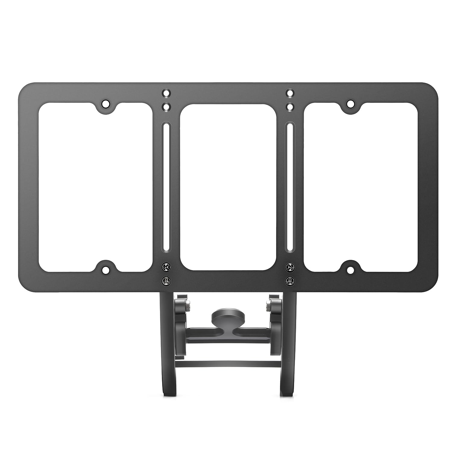 TesFram No Drill Front License Plate Holder for Tesla Model Y (2020-2024), Height-Adjustable & USA Patent-Made Front License Plate Bracket Mounting Kit with Anti Theft Features Image