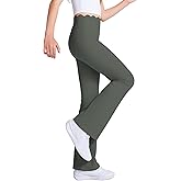 LaBeca Girls Athletic Leggings Kids High Waist Yoga Pants No See-Through Workout Running Leggings