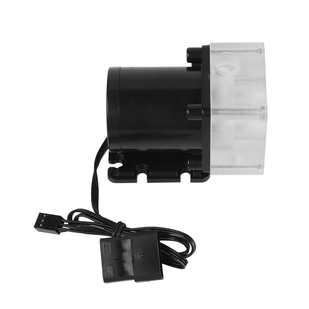 Cuifati G1/4 Thread Water Pump for PC,Noiseless CPU Water Bump Computer Water Cooling System Pump G1/4 Thread,CPU Water Pump 12V DC Ultra-Quiet Computer Water Cooling System for PC 500L/H