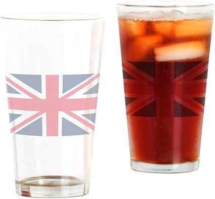 Cafepress Drapeau Anglais Verre A Biere 16 G A Boire En Verre Claire Amazon Fr Cuisine Maison