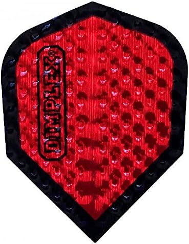 US Darts Harrows - 3 Sets (9 Flights) Dimplex RED Standard Double Thick Dimpled Flights …