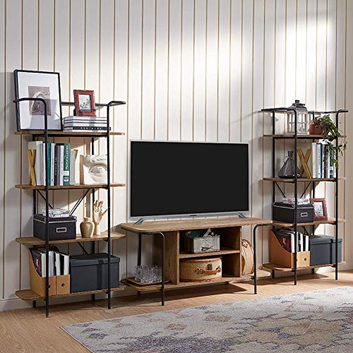 LINSY HOME 3 Tier Small TV Stand with Storage Shelves, Aesthetic TV Stands Console Table 43 Inch for Apartment Living… - Image 3