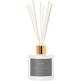 Moodcast Sinner Reed Diffuser - Luxury Scent Diffuser for Home, Fragrance for Bedroom & Bathroom - Smoke, Leather & Vetiver, 8 Reeds, Clean Ingredients - 3.4oz