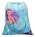BeeGreen Mermaid Party Supplies Bags for Kids Girls Boys,10 Pack Goody Drawstring Pouch for Party Favors