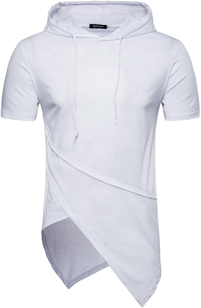 t shirt capuche homme manche courte