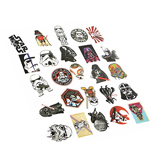 Cartoon Stickers, Echeer PVC Waterproof Stickers for Decorate Laptop, Notebooks, Car, Bicycle, Skateboards, Luggage etc (25PCS No-Duplicate Stickers Pack)