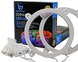 Stress Free Key Cornhole Game Lights, 15 Mix and Match Color Options - Ultra Bright Night Light Kit for Standard Family Backyard Bean Bag Toss Board Game, Set of 2, Use AA Batteries
