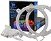Stress Free Key Cornhole Game Lights, Ultra Bright Night Light Kit for Standard Family Backyard Bean Bag Toss Board Game, 15 Mix and Match Color Options! Long-lasting Over 72 Hours, Set of 2