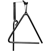 9 Inch Triangle Dinner Bell With Striker - Outdoor/Indoor Steel Bell With Mounts