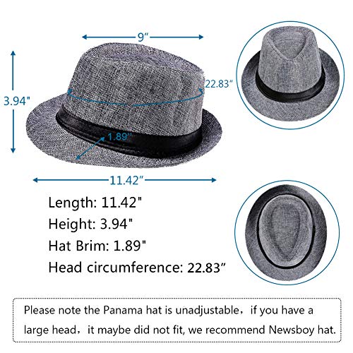 CHUANGLI 1920S Mens Great Gatsby Accessories Set Roaring 20s 30s Retro Gangster Costume(Panama Gray)