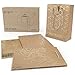 Brown Paper Gift Bags with Handles, Brown Gift Bags Bulk (Set of 16), Fashion Gift Bags made of Kraft Paper Gold Gift Bags Birthday, Weddings Guests, Valentines Day, Hanukkah, Baby Shower