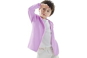 ACESTAR Kids UPF 50+ Sun Protection Shirts UV Long Sleeve Zip Up Hoodie SPF Cooling lightweight Jacket Running Fishing Hiking