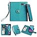 TabPow Galaxy J3 Emerge Case, 10 Card Slot - [ID Slot] Wallet Folio PU Leather Case Cover Detachable Magnetic Hard Case Galaxy J3 Prime/Galaxy J3 Emerge/Amp Prime 2 -Blue