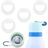 BMSQOFD 4pcs Replacement Stopper for Owala FreeSip Twist 18oz 24oz,Water Bottle Top Lid Gasket for Owala FreeSip Twist Series Seal Bottle Cap Mouth Stopper Part Accessories (White)