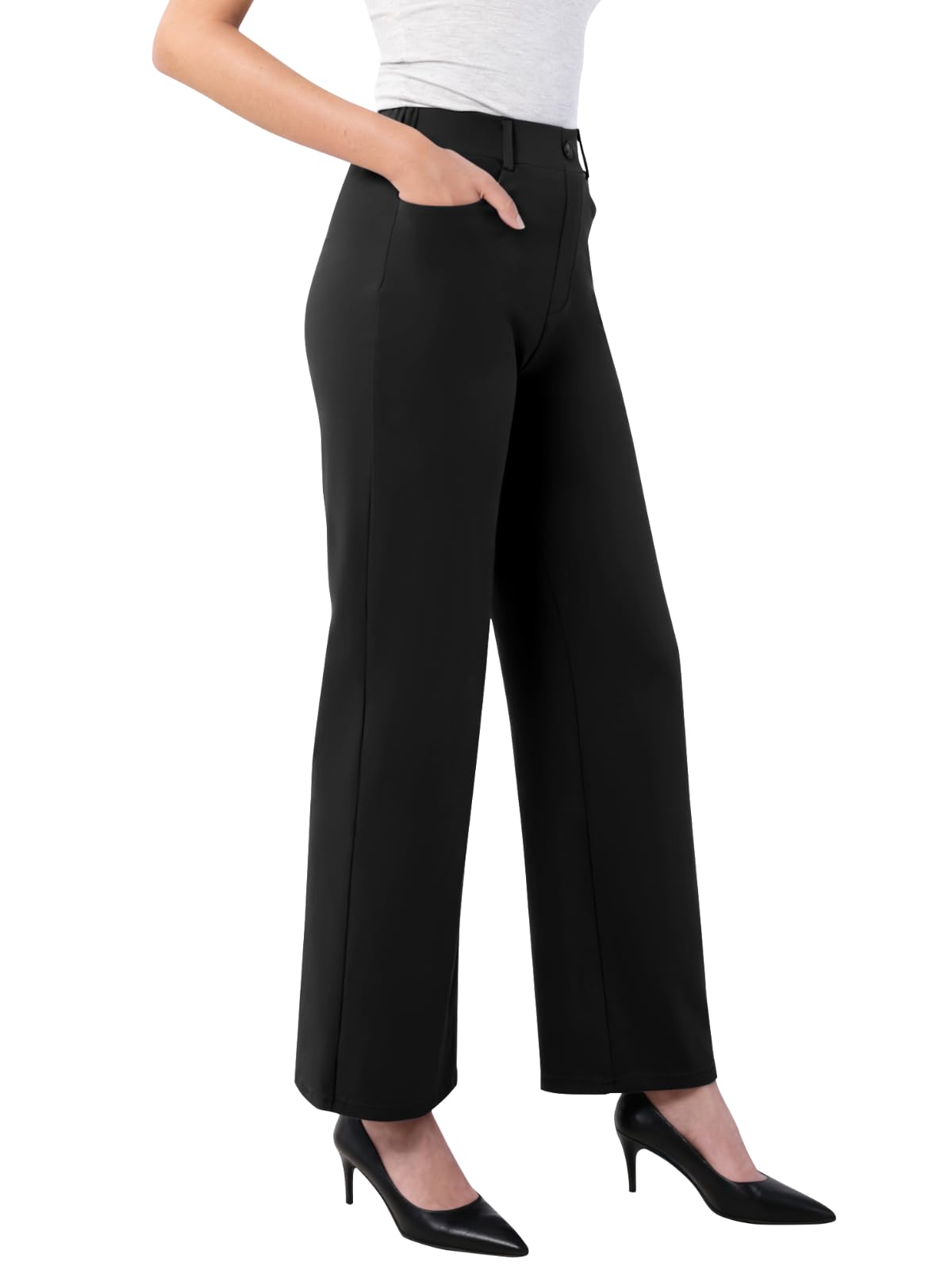 Mua IPMQ Women's Straight Leg Dress Pants Stretchy Work Pants Business