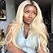 UNice 10A Ombre Blonde Body Wave Human Hair 1 Bundle 12 inch, Brazilian Remy Hiar Two Tone Dark Roots 613 Honey Blonde Wavy Weave 1B613 Color