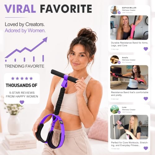 NTIUYOT Upgraded Durable Pedal Resistance Band with Handle, Thickened Latex Tubes and Soft Foam Fabric Foot Pedal, Sit Up Exercise Equipment for Abdomen, Waist, Arm, Core/ABS, Leg, Physical Therapy