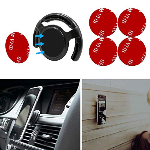 8 Pack Sticky Adhesive Compatible with Socket Base, PKYAA Double-Sided Replacement Tape for Collapsible Grip & Stand Back, 4pcs Sticker Pads for Car Magnetic Phone Holder