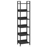 MAHANCRIS Bookshelf, 6-Tier Bookcase, Standing Book