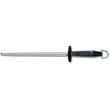 Victorinox Honing Steel 12-Inch Round Regular Cut, Black Plastic Handle