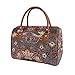 Signare Tapestry Duffle Bag Overnight Bags Weekend Bag for Women with Floral William Morris Strawberry Thief Red Design (TRAV-STRD)