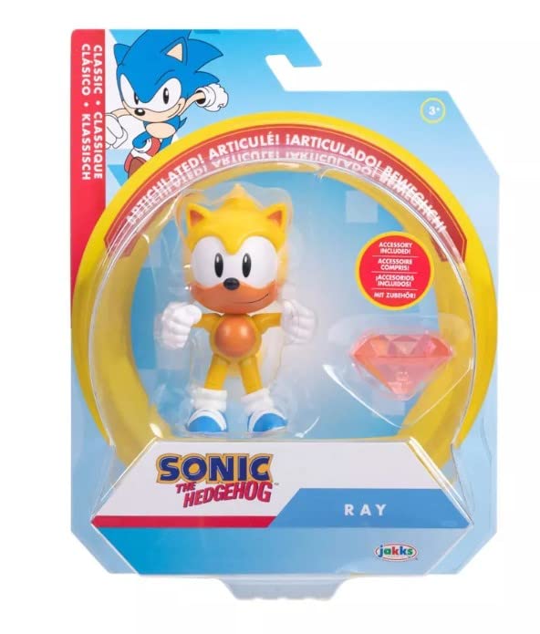 Sonic The Hedgehog 4'' Articulated Action Figure Collection (Choose Figure) (Ray) (STH2022) — image 1