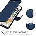 TUCCH Wallet Case for iPhone SE 2022/SE2, iPhone 8/7, PU Leather Credit Card Holder [TPU Interior Protective Case] Stand Folio Flip Cover Compatible with iPhone SE 3/SE 2/8/7, Dark Blue
